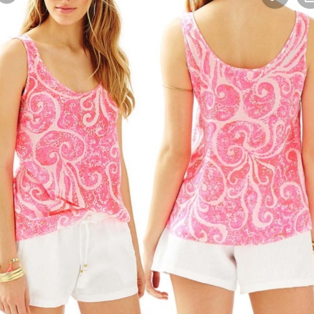 Lilly Pulitzer Cosmos Top in Pink Pout